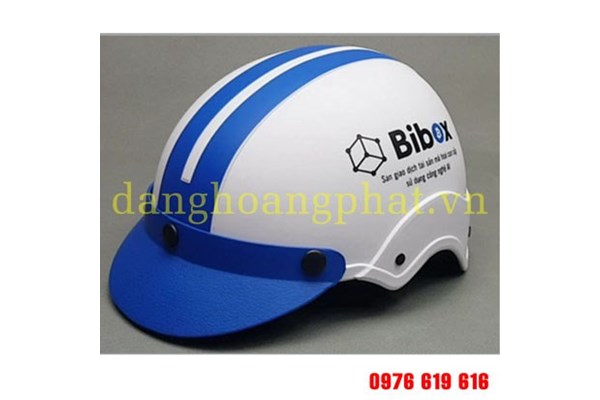 Mũ bảo hiểm in logo thương hiệu Bibox