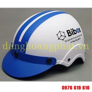 Mũ bảo hiểm in logo thương hiệu Bibox