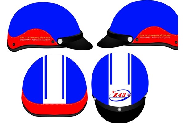 Thiết kế mũ bảo hiểm in logo quảng cáo Z43