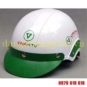 Mũ bảo hiểm in logo quảng cáo thiết bị âm thanh VinaKTV
