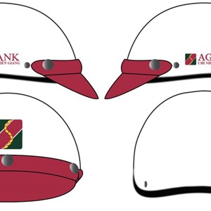 Mũ bảo hiểm in logo ngân hàng Agribank