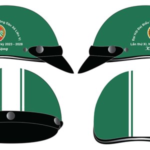 Mũ bảo hiểm in logo Đại hội nông dân