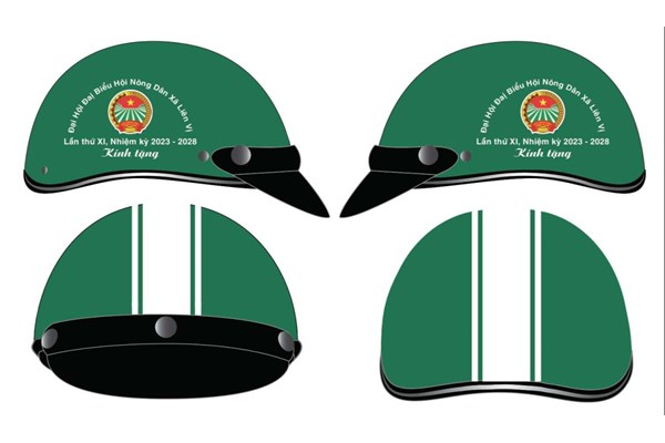 Mũ bảo hiểm in logo Đại hội nông dân