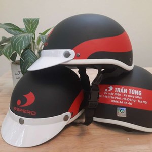 Mũ bảo hiểm in logo xe máy điện - xe máy Trần Tùng