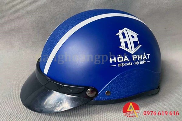 Mũ bảo hiểm in logo Điện máy - Nội thất Hoà Phát